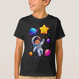 Söt Astronaut Rymdutforskare Barn Födelsedag  T Shirt