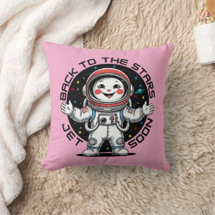 Söt astronaut tillbaka till stjärnornas design kudde