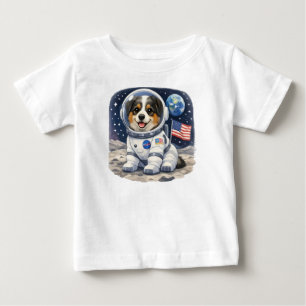 Söt Astronaut Valp Barn Design – Rymdäventyr T Shirt