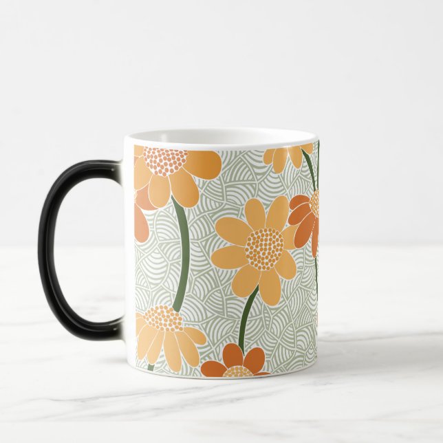 Söt återmuterade blommor från 1970-talet magisk mugg (Vänster)
