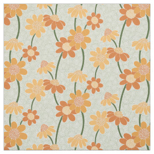 Söt återmuterade blommor från 1970-talet tyg