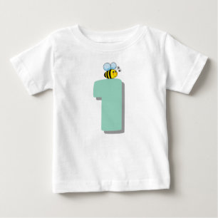 Söt att vara en 1-års födelsedag Söt humla T Shirt