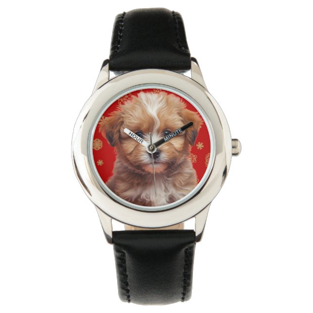 Söt Australian Shepherd Barnklocka Armbandsur (Framsida)