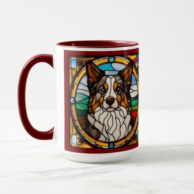 Söt australian shepherd-drickskopp mugg (Vänster)