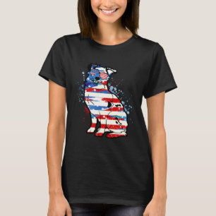 Söt australisk nötkreaturshund Vattenfärg 4:e juli T Shirt