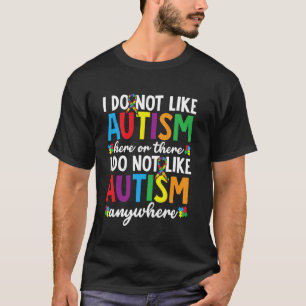 Söt Autism Färgglad Band Puzzle Citat Stöd A T Shirt