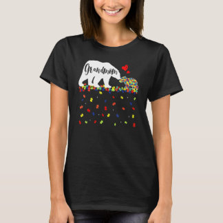 Söt Autism Mormor Björn Autism Acceptans Familj T Shirt