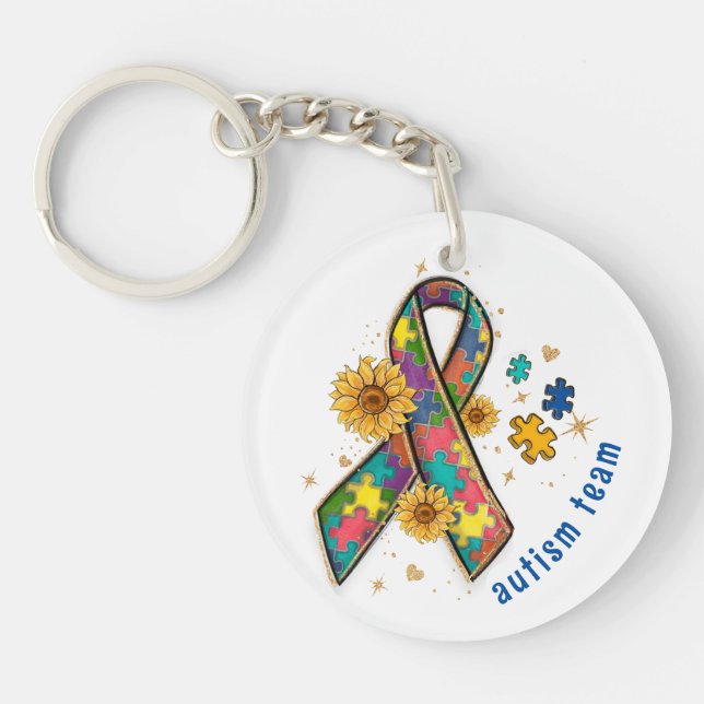 Söt autismmedvetande: Ribbon puzzle biet (Framsidan)