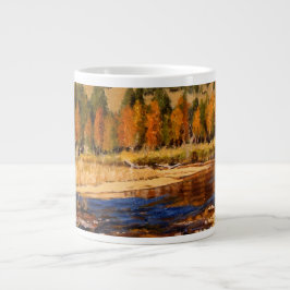 Söt Autumn Colorado Mountain Stream Jumbo Mugg