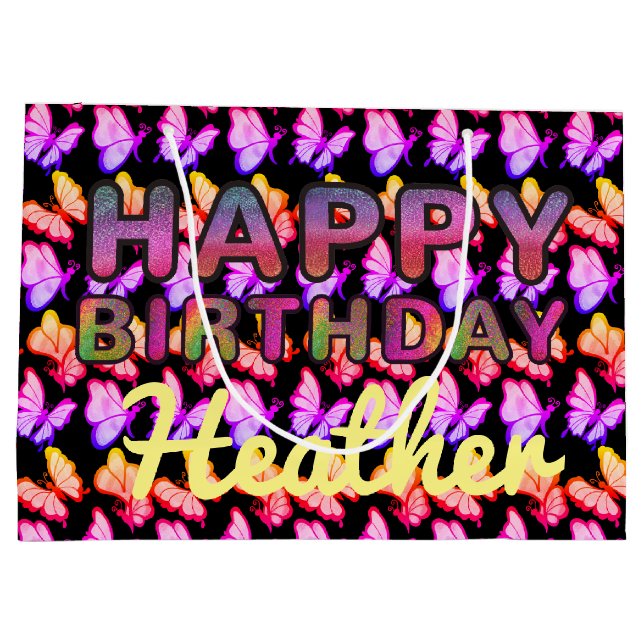 Söt av Bright Glow Butterfly Rainbow Pastel Party (Baksidan)