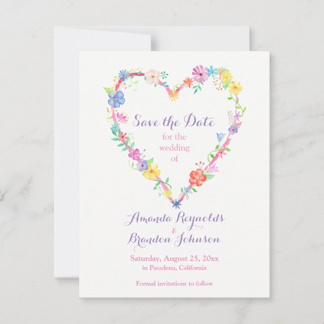 Söt av fotomall - läge - spara datumet (Framsida)