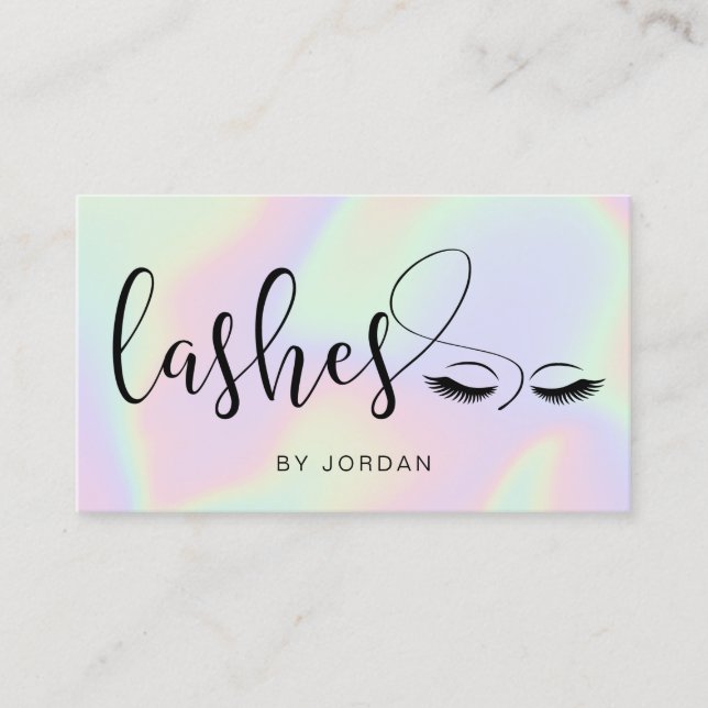 Söt av holografiska konturer av snyggt i modern el visitkort (Framsida)