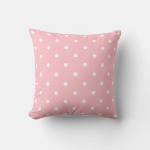 Söt av snyggt Rosa White Polka dots-mall Kudde