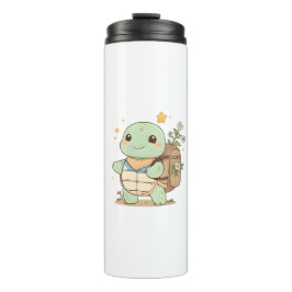 Söt äventyrlig sköldpadda Resenär Kawaii-design