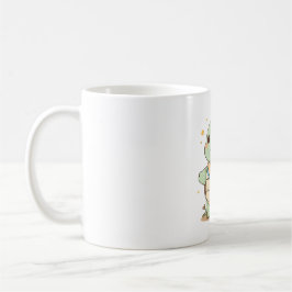 Söt äventyrlig sköldpadda Resenär Kawaii-design Kaffemugg