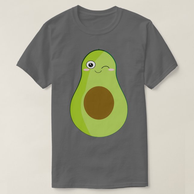 Söt avocado winking kawaii t shirt (Design framsida)
