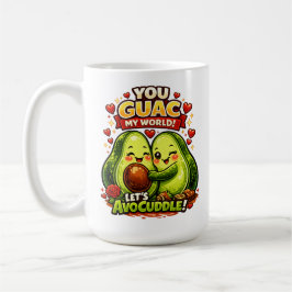 Söt Avokado Alla Hjärtans Dag Kärleksdesign, kawai Kaffemugg