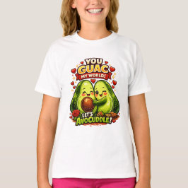 Söt Avokado Alla Hjärtans Dag Kärleksdesign, kawai T Shirt