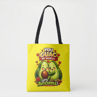 Söt Avokado Alla Hjärtans Dag Kärleksdesign, kawai Tygkasse