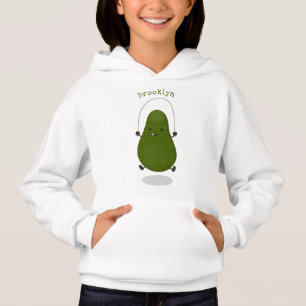 Söt avokado hopprep tecknad illustration t shirt