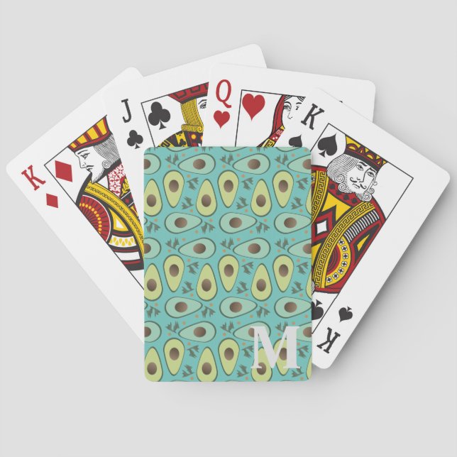 Söt Avokado och Koriander Matbloggare Casinokort (Baksidan)
