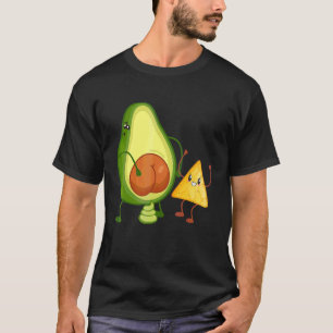 Söt Avokado Rumpa som bajsar Guacamole Med Tortill T Shirt