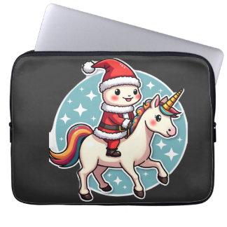 Söt Axolotl Enhörning Jul Tomte God Jul  Laptop Fodral