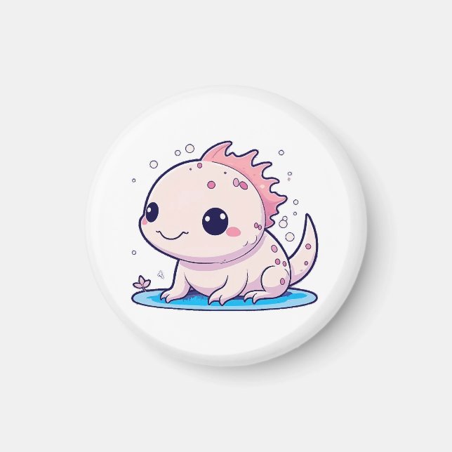 söt axolotl filosof magnet (Framsidan)