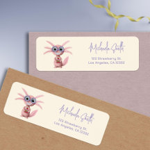 Söt Axolotl Glasögon Returadress