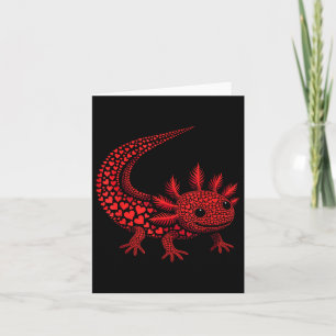 Söt Axolotl Hjärtan Barn Mäns Kvinnors Alla Hjärta Kort
