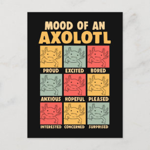 Söt Axolotl Humör Amfibie Skämt Vykort