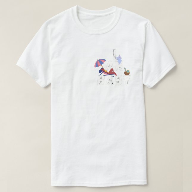 Söt Axolotl 'Jag är bebis' Kawaii T-Shirt (Design framsida)