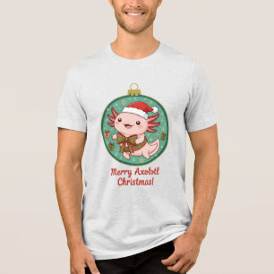 Söt Axolotl Julgransprydnad Unisex T-Shirt