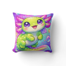 Söt Axolotl Pastell Fantasy Kawaii Djur Konst