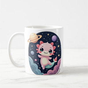 Söt Axolotl Rymd Galax Kosmisk Stjärnstoft Planet Kaffemugg
