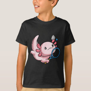 Söt Axolotl Skämt Rolig Badmintonspelare T Shirt
