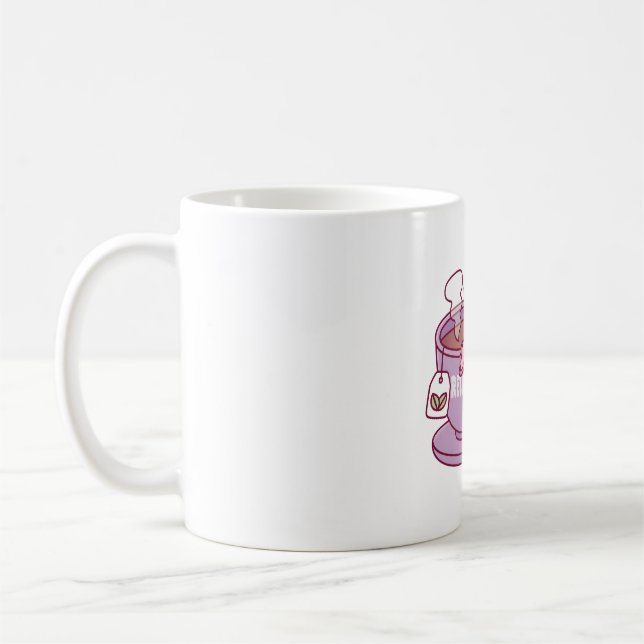 Söt Axolotl som slappnar av i tekopp Slappna av en Kaffemugg (Vänster)