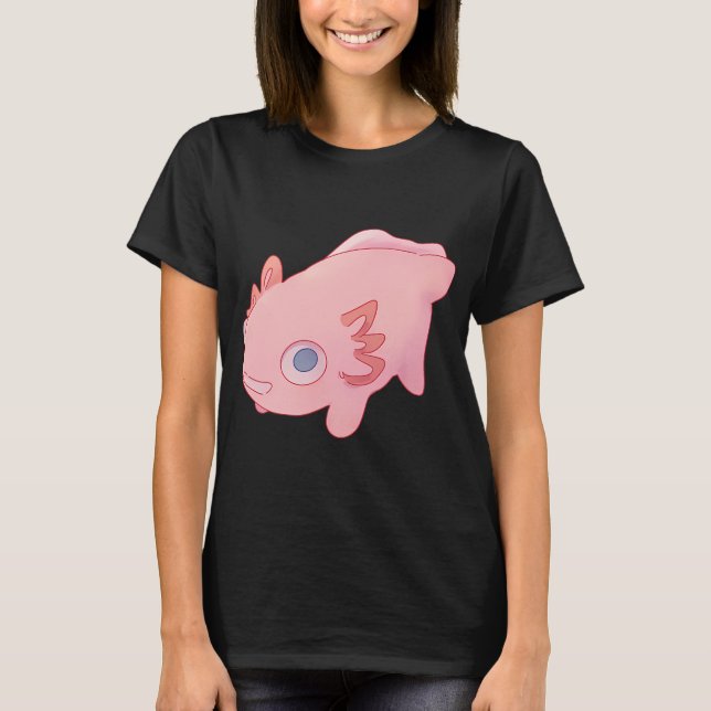 Söt Axolotl T Shirt (Framsida)