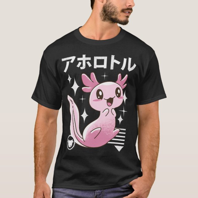 Söt Axolotl T Shirt (Framsida)