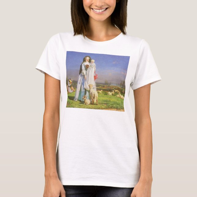 Söt Baa Lambs av Ford Madox Brown Tee Shirt (Framsida)