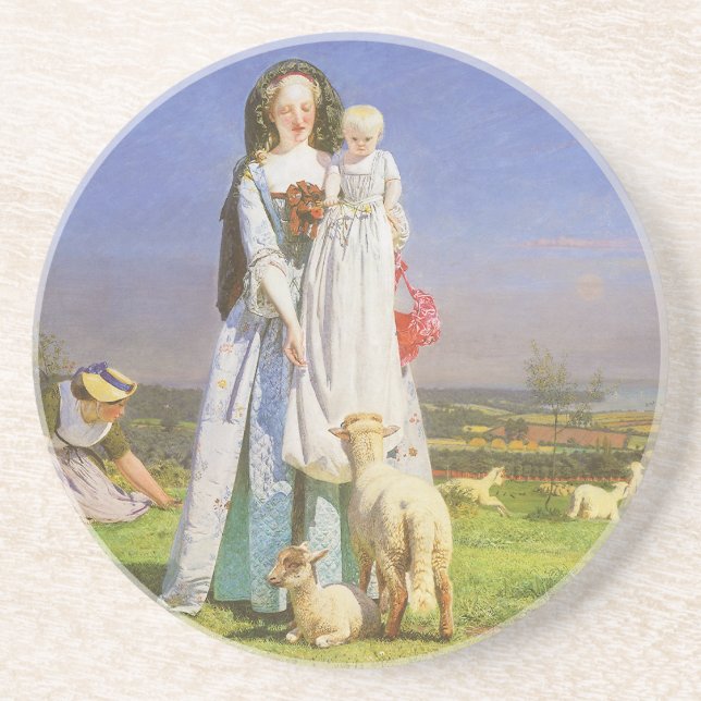 Söt Baa Lambs av Ford Madox Brown Underlägg (Framsidan)