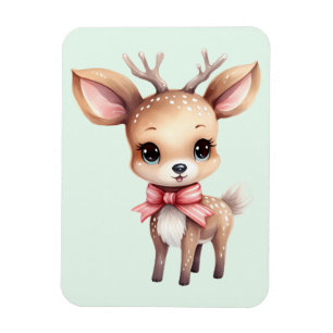Söt bäbis hjort serieillustration magnet