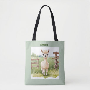 Söt Baby Alpaca-handväska Tygkasse