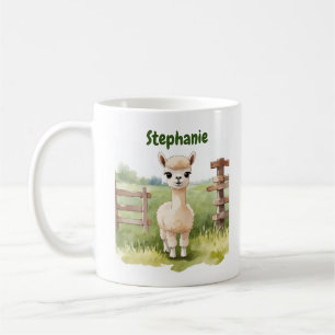 Söt Baby Alpaca Kaffe Mugg
