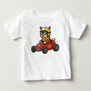 Söt Baby Alpaca Racerbilsförare T Shirt
