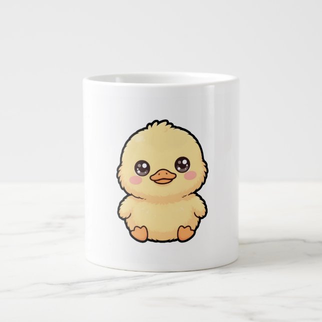 Söt Baby Anka Kyckling Specialmugg Jumbo Mugg (Framsidan)