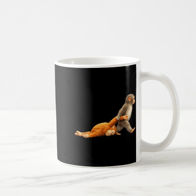 Söt baby ap slagsmål ap meme  kaffemugg (Höger)
