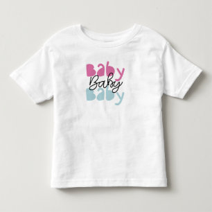 Söt "Baby Baby Baby" Grafisk T-shirt för Småbarn