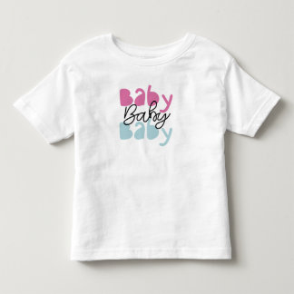Söt "Baby Baby Baby" Grafisk T-shirt för Småbarn