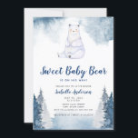 Söt Baby Bear Winter Snö Blue Boy Shower Inbjudningar<br><div class="desc">Söt Bear Winter Snö Blue Boy Shower Meddelande om eventuella ändringar som behövs</div>